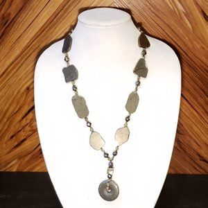 New Modern Striking Pyrite Artisan Necklace